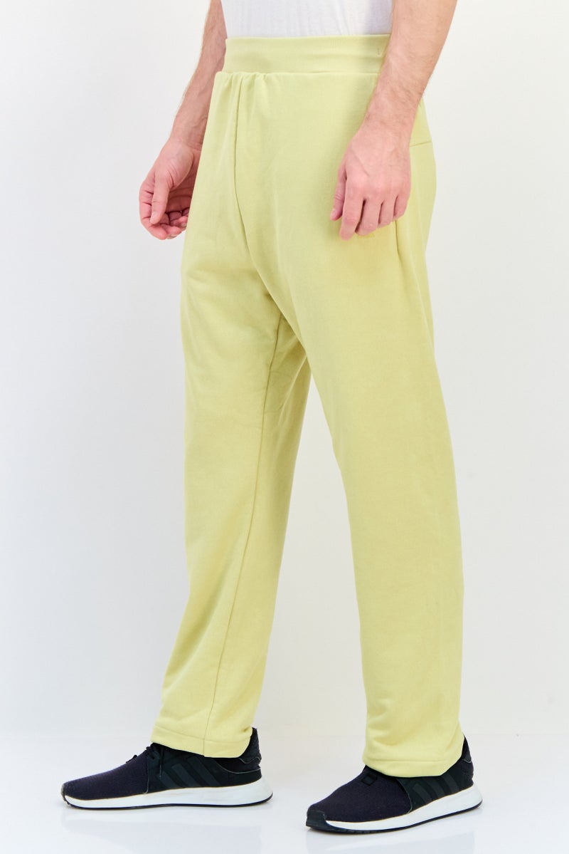 Adidas Men Sportswear Fit Basketball Sweatpants, Light Yellow - Image 2